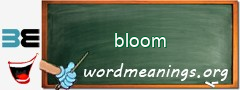 WordMeaning blackboard for bloom